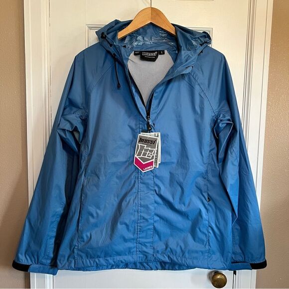 Mossi Blue Women's Sprint Windbreaker Jacket Large - Picture 1 of 12